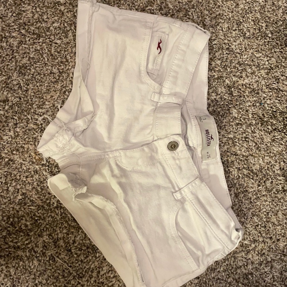White hollister shorts Size 3